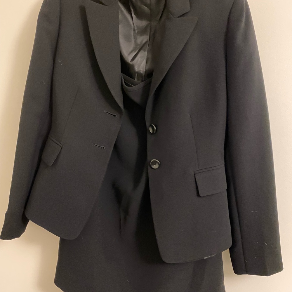 Petite Tahari skirt suit with two button jacket